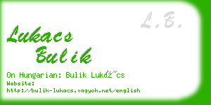 lukacs bulik business card